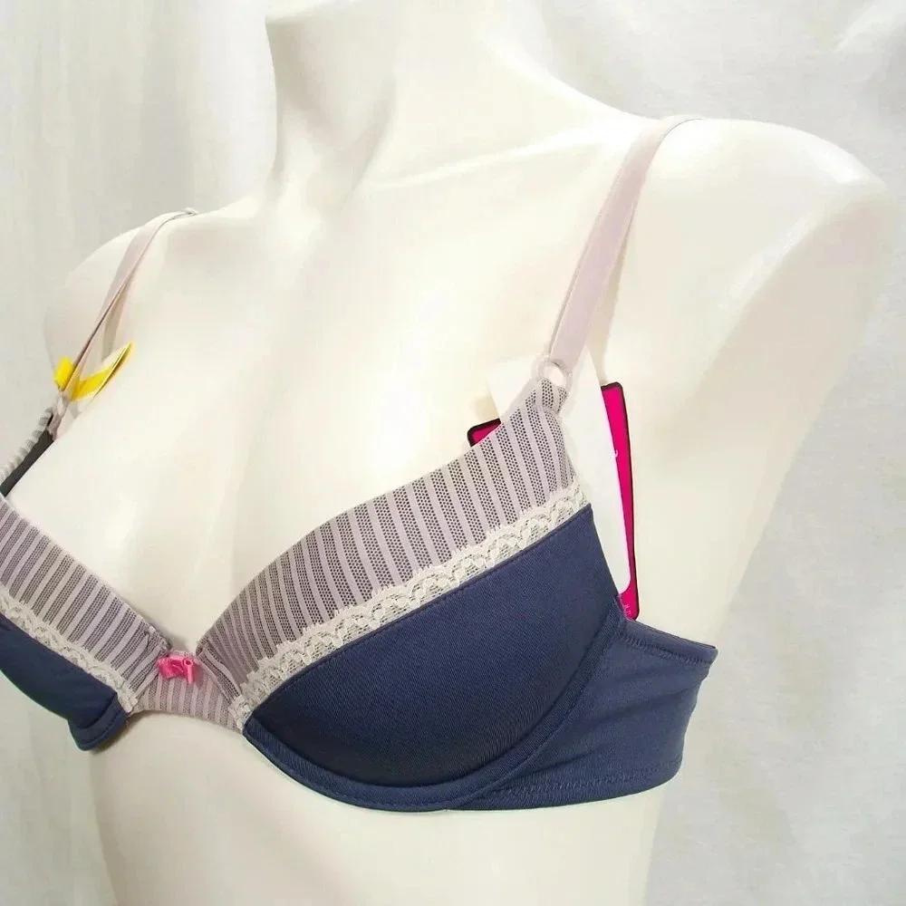 36A Lily of France 2175257 French Charm‎ UW Bra Gray NWT - Picture 7 of 8